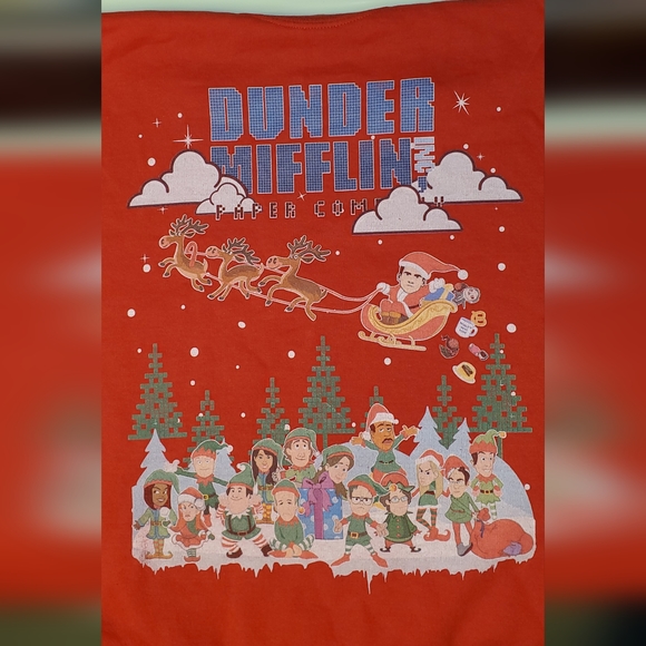Christmas Cartoon The Office Show Dunder Mifflin Sweatshirt - Picture 2 of 5
